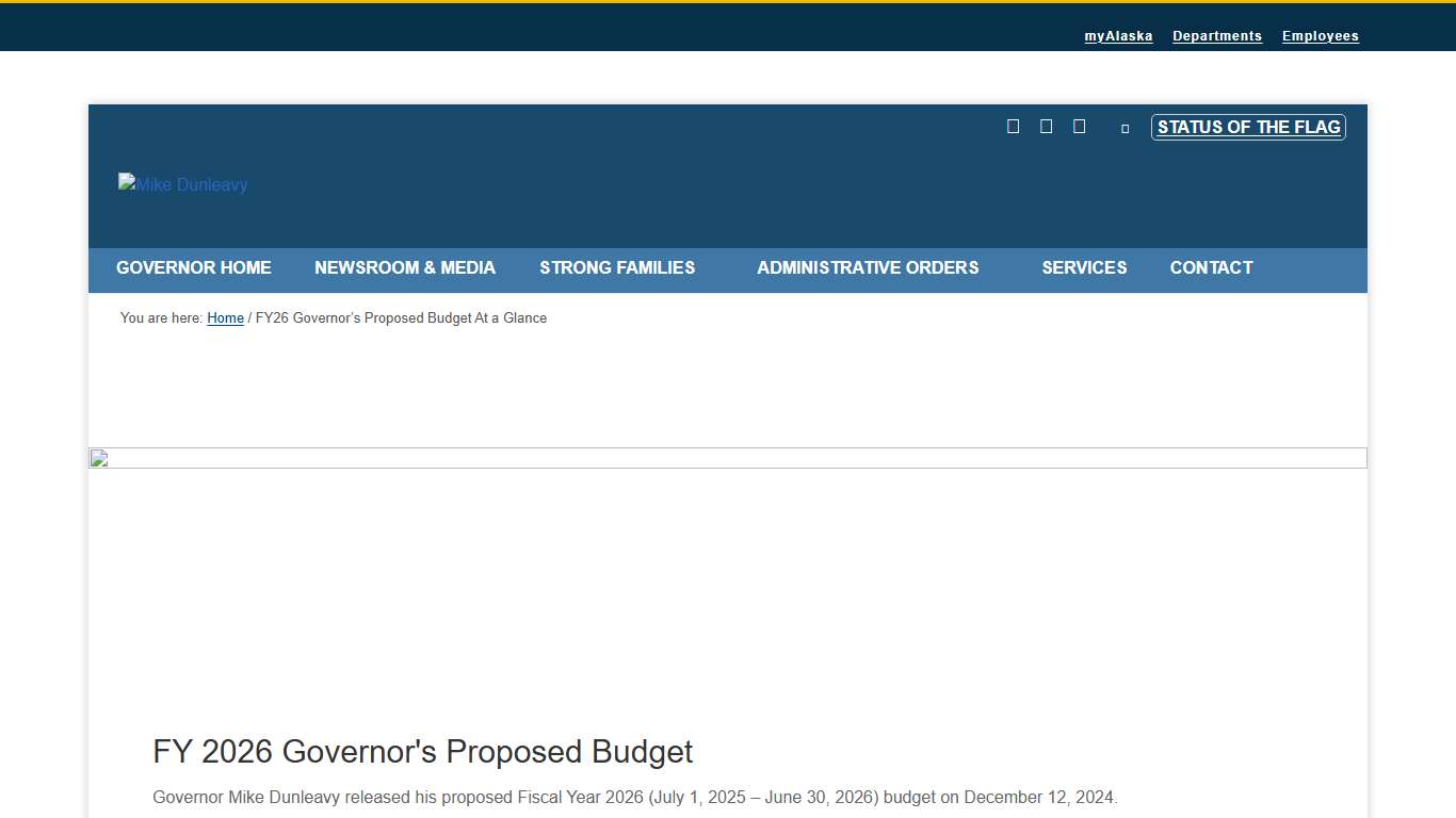 FY26 Governor’s Proposed Budget At a Glance - Mike Dunleavy